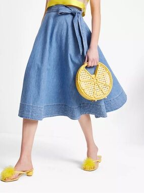 Kate Spade Chambray Midi Skirt